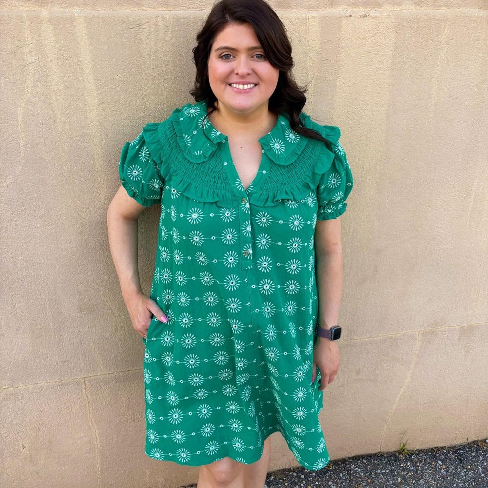 Green Floral Women's Dress